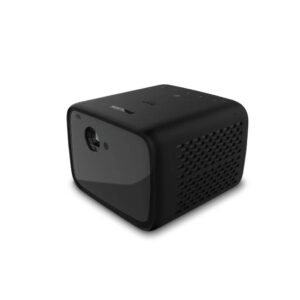 מקרן Full HD 1080P אלחוטי עד 120 אינץ’ עם סוללה ל-4 שעות, חיבור USB-C, טכנולוגיית Keystone ו-Android TV – PHILIPS PicoPix Max TV