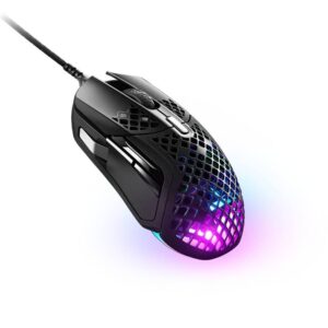 עכבר גיימינג חוטי SteelSeries Aerox 5 – 66 גרם, 9 לחצנים, TrueMove Air 18,000 CPI, IP54, RGB PrismSync