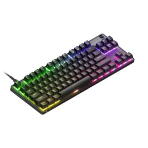 מקלדת גיימינג חוטית SteelSeries Apex 9 TKL US – מתגים אופטיים OptiPoint ללא השהיה, הפעלה 1–1.5 מ״מ, Hot-Swap, שלדת אלומיניום 5000