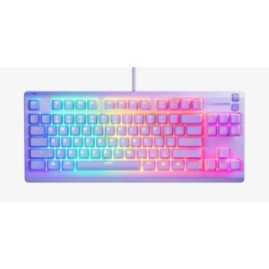 קומפקטיות שחוסכת מקום על השולחן SteelSeries Apex 3 TKL US – קומפקטית, עמידה במים, Anti-Ghosting, RGB LED 8 אזורים, מקשים שקטים