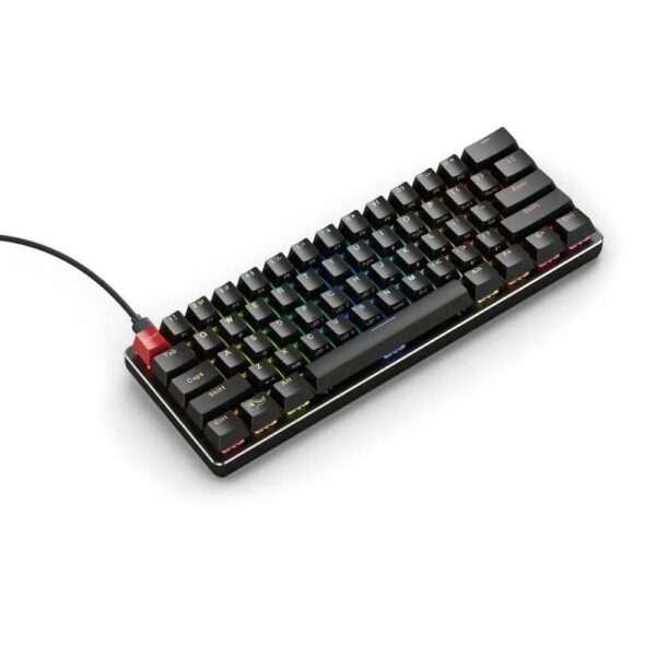 מקלדת מכנית Glorious GMMK Compact 60% שחור – מקשים ניתנים להחלפה, עיצוב מודולרי, ארגונומיה חכמה, מקלדת גיימינג מקצועית, עמידה לשעות משחק והקלדה.