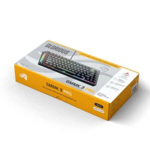 Glorious GMMK 3 PRO HE 75% שחור – מקלדת קומפקטית לגיימרים Hall Effect 8000Hz עם Hot Swap, שלדת אלומיניום ו-RGB דינמי