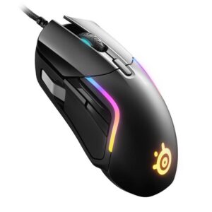 תשעת כפתורים לתכנות SteelSeries Rival 5 – 9 כפתורים, חיישן TrueMove Air 18,000 DPI, RGB PrismSync