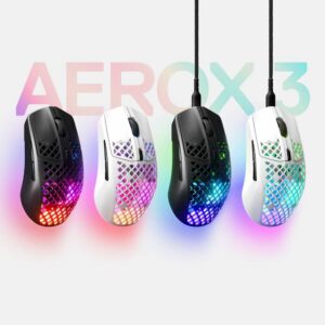 עכבר גיימינג קל משקל SteelSeries Aerox 3 – RGB PrismSync, 59 גרם, IP54