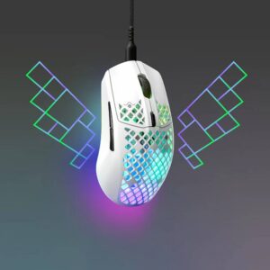 סטילסיריז איירוקס 3 אלחוטי SteelSeries Aerox 3 Wireless – 68 גרם, TrueMove Air 18,000 DPI, 2.4GHz ו-Bluetooth 5.0, IP54, עד 200 שעות, RGB