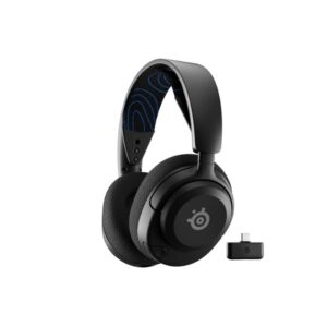 אוזניות גיימינג אלחוטיות ל פלייסטיישן SteelSeries Arctis Nova 5P ל-PlayStation עם Dual Wireless 2.4GHz וBluetooth, דונגל USB-C ומיקרופון ClearCast 2.X