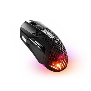 פאנל צד חמש לחצנים SteelSeries Aerox 5 Wireless – 74 גרם, 9 לחצנים, TrueMove Air, IP54 AquaBarrier, סוללה עד 180 שעות, RGB PrismSync