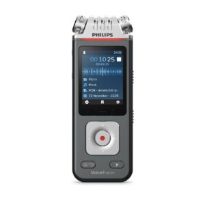 VoiceTracer PHILIPS DVT8115 – מקליט ישיבות דיגיטלי עם מיקרופון 360°, זיכרון 8GB, הקלטה אוטומטית, והמרה לדיבור לטקסט