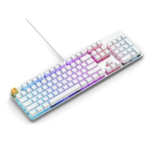 מקלדת מכאנית Glorious GMMK Full Size 100% – מקשים ניתנים להחלפה, תאורת RGB, מתגים מהירים, אנטי-ghosting, עיצוב אלומיניום עמיד, ביצועים גבוהים לגיימרים.