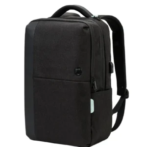 תיק גב Swiss Digital Arosa שחור ללפטופ 16″ ו-iPad 10″ – יציאת USB מובנית, תא מוגן RFID ומערכת Add-A-Bag לחיבור למזוודה