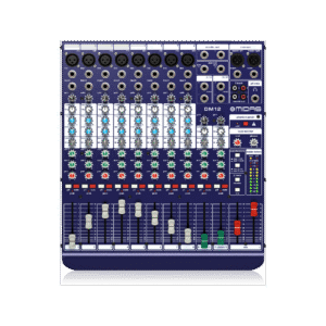 מיקסר אנלוגי 12 מיקסר להופעות חיות PREAMP MIDAS DM12 להופעות חיות והקלטות אולפן – איכות סאונד מקצועית עם EQ פרמטרי ו-AUX SEND