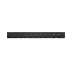דוקינג עדיפות והנמכה אוטומטית 2 x60W עם שנאי קו 70/100V – מגבר מסחר לעסקים, מסעדות ובתי תפילה עם שליטת ערוצים מלאה ו-Bass/Treble