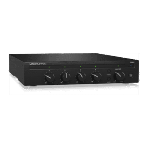מיקסר מסחרי 4 מיקסר מסחרי Mic/Line ויציאה אחת – שליטה מלאה על עוצמת הקול, טונים ואפקטים, מתאים לשימוש תעשייתי ומסחרי