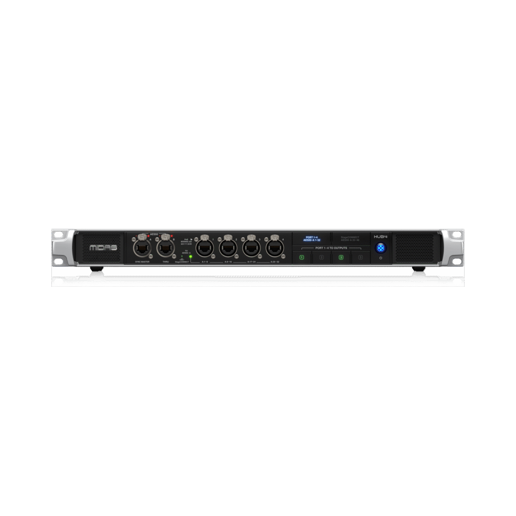 מרכז ניטור אישיים לבמה AES50 Midas HUB4 ב-₪869 | סאונד צ'ק
