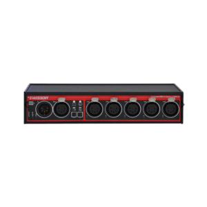 פתרון להפחתת בעיות השתקפות DMX ו-RDM 5 יציאות מבודדות תומך RDM ו-Boosting, פתרון DMX מקצועי עם בידוד אופטימלי לכל יציאה, מבית SWISSON XSR-3R