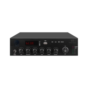 מגבר מיקסר דיגיטלי 250 W עם USB בלוטות’ ורדיו דגם MA250UB PROTECH למערכת כריזה והגברה מקצועית