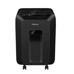 מגרסה לשימוש יומיומי Mini-Cut Fellowes AutoMax 80M – גריסה אוטומטית עד 80 דפים, חיתוך 4×12 מ”מ, רמת אבטחה P-4, גריסת סיכות, כרטיסי אשראי ואטבים, מיכל 17 ליטר, טכנולוגיית Anti-Jam, זמן ריצה עד 7 דקות