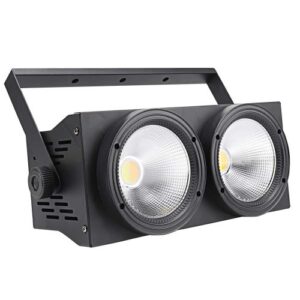 תאורת במה לד מקצועית COB Blinder-2 2x100W Apextone – פנס בליינדר LED לבן ולבן חם עם שליטת DMX512