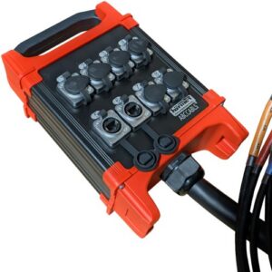 כבל רשת מקצועי לבמה Multi Net Cable Cat6a 8Ch 60m – כבל רשת מולטי עם סיכוך נחושת כפול, כולל גלגלים (75 ק״ג)