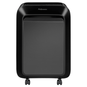 מגרסה עם אחריות שנתיים Fellowes Powershred LX210 Mini-Cut עם טכנולוגיית 100% Jam Proof, גריסה עד 16 דפים, פח 23 ליטר, SafeSense לבטיחות, חיתוך Micro-Cut P-4