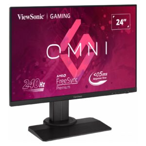 מסך גיימינג 24 תצוגה עם עדכונים מיידיים 240Hz עם זמן תגובה 0.5ms, תמיכה ב-FreeSync ו-G-Sync, טכנולוגיית IPS ו-HDR10, רזולוציית Full HD