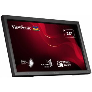 מסך מגע 24 אינץ’ ViewSonic TD2423 עם טכנולוגיית IR, רזולוציית FHD, 10 נקודות מגע, חיבור HDMI ו-DVI, מסך עמיד לשריטות וזווית הטייה מתכווננת