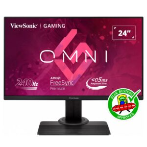 מסך גיימינג 24 תצוגה עם עדכונים מיידיים 240Hz עם זמן תגובה 0.5ms, תמיכה ב-FreeSync ו-G-Sync, טכנולוגיית IPS ו-HDR10, רזולוציית Full HD