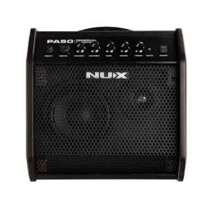 מוניטור לשימוש גיטרה אלקטרונית NUX PA-50 עם וופר 6.5 אינץ’ וטוויטר 1 אינץ’ 50W, מוניטור אישי לגיטרה חשמלית, 2 ערוצים, EQ של 3 תחומים, חיבור XLR ו-1/4 אינץ’, ריספונס שטוח, חיבור AUX
