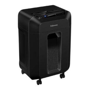 מגרסה לשימוש יומיומי Mini-Cut Fellowes AutoMax 80M – גריסה אוטומטית עד 80 דפים, חיתוך 4×12 מ”מ, רמת אבטחה P-4, גריסת סיכות, כרטיסי אשראי ואטבים, מיכל 17 ליטר, טכנולוגיית Anti-Jam, זמן ריצה עד 7 דקות