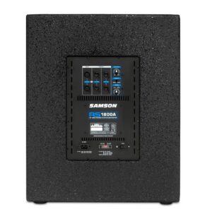 רמקול סאב סמסון מקצועי 1000 W SAMSON RS1800A סאב וופר אקטיבי להופעות חיות ודי ג׳יי מקצועי