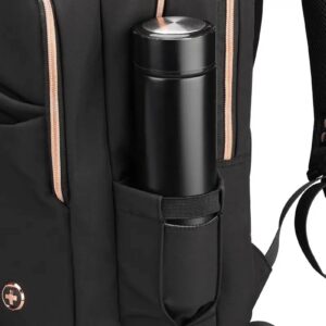 תיק גב לנשים לסטודנטיות ולמשרד SwissDigital Katy Rose למחשב נייד 16 אינץ׳ עם טעינת USB והגנת RFID
