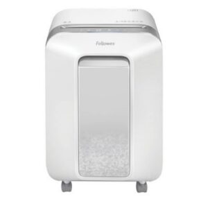 מגרסה עם מערכת גריסה אוטומטית Fellowes LX201 מיקרו-קאט P-5 לבית ומשרד קטן, גריסה עד 12 דפים, מנגנון SafeSense, 22 ליטר, שקטה במיוחד עם טכנולוגיית Silentshred