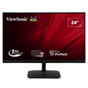 מערכת חסכון באנרגיה המסך VA2432-MH בגודל 24 אינץ’ Full HD עם טכנולוגיית IPS, HDMI ורמקולים פנימיים, קצב רענון משתנה 100Hz, זמן תגובה 1ms, עיצוב שטוח, חוויית צפייה חדה וצבעים חיים