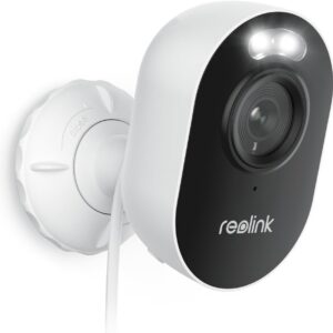 מצלמת אבטחה חיצונית חכמה Reolink Lumus 2K 4MP WiFi עם ראיית לילה צבעונית ותאורת הצפה IP65