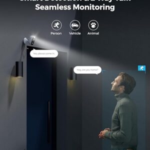 מצלמת אבטחה חיצונית חכמה Reolink Lumus 2K 4MP WiFi עם ראיית לילה צבעונית ותאורת הצפה IP65