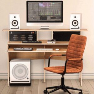שולחן עבודה לאולפן 3 קומות 8U Apextone AP WS-51W – שולחן אולפן מקצועי למפיקים ומוזיקאים
