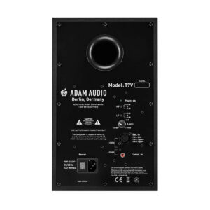 מוניטור מוגבר לאולפן 7 אינץ’ ADAM AUDIO T7V עם טוויטר U-ART, תגובה תדרים רחבה, באס עד 39Hz, תדרים גבוהים עד 25kHz, SPL של 110dB, חיבור XLR/RCA, אולפן מקצועי