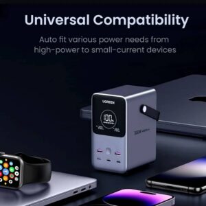 סוללת גיבוי ניידת עם תאורה UGREEN Power Bank 48000mAh PD 300W – טעינה מהירה, תצוגה ותאורה, רב-תכליתית ומעוצבת לשימוש בכל מקום