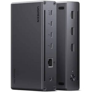 תחנת עגינה טעינה מהירה 8 ב-1 UGREEN Revodok Max 208 – עם 3 יציאות Thunderbolt 4 וטעינה 140W