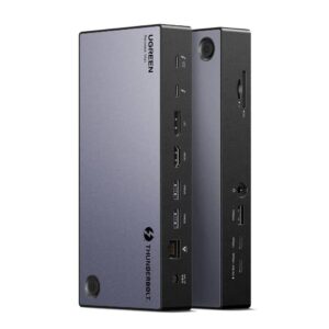 תחנת עגינה תואמת למקבוק UGREEN Revodok Max 313 13 ב-1 Thunderbolt 4 עם טעינה 130W, תומכת ב-8K ו-3 תצוגות 4K