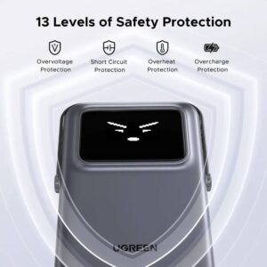 סוללת גיבוי מגנטית UGREEN UNO 5000mAh עם טעינה אלחוטית 20W – פתרון חירום לאייפון
