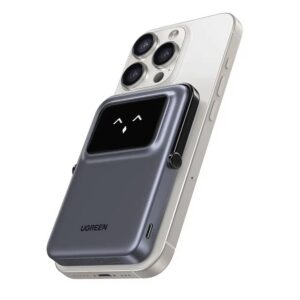 סוללת גיבוי מגנטית UGREEN UNO 5000mAh עם טעינה אלחוטית 20W – פתרון חירום לאייפון
