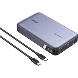 סוללת גיבוי טעינה חכמה UGREEN 20000mAh עם טעינה מהירה 100W – סוללת גיבוי עם 3 יציאות וטעינה בו זמנית