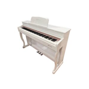 פסנתר איכותי למתחילים ומתקדמים MORTON ZSF-186 WHITE S-legs עם קלידים פרוגרסיביים, 128 פוליפוניה, חיבור MIDI ו-USB למחשב ואייפד, סאונד פסנתר טהור