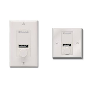 בקר ווליום קיר לבן Symetrix W 1 לבן למערכת שמע IP PoE סדרת PRISM EDGE RADIUS לבקרת סאונד פשוטה בעסקים