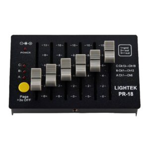תאורה לאירועים DMX 18 ערוצים ו-6 סליידים, פתרון תאורה מקצועי לתיאטרון ואירועים