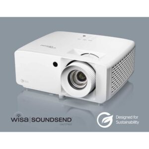 מקרן לייזר לאירועי צפייה משותפת 4 K UHD Optoma UHZ66 בהירות 4000 לומן לקולנוע ביתי וגיימינג חסכוני באנרגיה