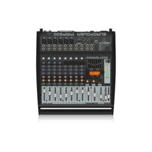מיקסר משולב מגבר 500 וואט דגם PMP500 Behringer עם אפקטים KLARK TEKNIK קומפרסור ו-FBQ למערכת הגברה מקצועית