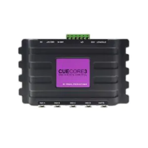 בקר תאורה חכם CUECORE3 מבית Visual Productions – בקר תאורה אדריכלי מתקדם עם 4 יוניברסי DMX, Art-Net ו-sACN לשליטה מלאה במערכות תאורה מקצועיות