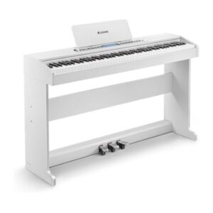 פסנתר עם פונקציית קורוס MORTON ZSF-005 WHITE עם מקלדת פטישית פרוגרסיבית, 880 צלילים ו-600 ריתמוסים – כולל LCD, MIDI, פדלים ושליטה חכמה